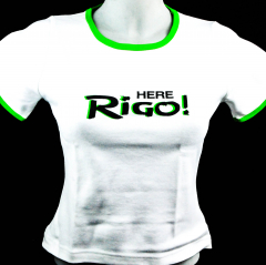 Bacardi Rum T-Shirt Women, weiß, Gr. M mit Rund-Ausschnitt Rigo