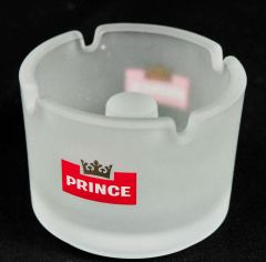 Prince Denmark, Tabak, Glas Aschenbecher mit Glutkiller, weiß satiniert