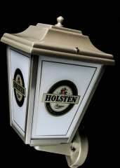 Holsten Pilsener Bier, Leuchtreklame, Außenlampe, Laterne, Bronze Silber, Wandhalterung