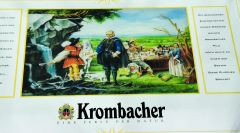Krombacher Bier, Werbespiegel in Kunststoffrahmen schwarz Graf Judisch der 3.