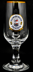 Flensburger Pilsener Glas / Gläser, Bierglas, Pokal Goldrand 0,2l Rastal