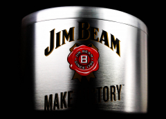 Jim Beam Whisky, Edelstahl, Eiswürfelbehälter, Flaschenkühler 10l, 3 teilig