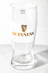 Guinness Beer Glas / Gläser, Bierglas Ideal Becher 0,3l, Gold eingeätztes Logo
