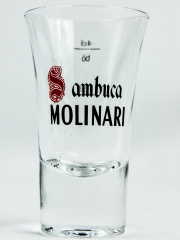 Molinari Extra, Sambuca glass / glasses shot glass large version, 2cl/4cl, earlier version