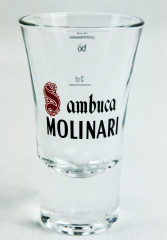 Molinari Extra, Sambuca Glas / Gläser Shotglas große Ausführung, 2cl/4cl, frühere Ausführung