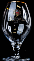 Herforder Bier, Bierglas, Schwenker, Kugelglas 0,4l, Goldrand