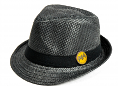 Bacardi, rum, straw hat, party hat, black version Marca de Fabricia
