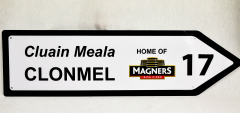 Magners Cider, Werbeschild, Blechschild, Pfeil Cluain Meala Home of Magners