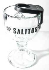 Salitos beer, XXL cocktail glass, party glass, Salrita glasses, goblet glass with bottle holder