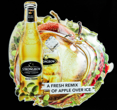 Strongbow Cider, Blechschild, Werbeschild A Fresh Remix of Apple over Ice