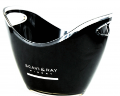 Scavi & Ray Prosecco,Acryl Flaschenkühler Eiswürfelbehälter schwarze Ausführung