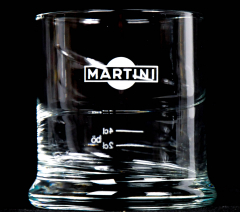 Martini Wermut Tumblerglas, Glas / Gläser Relief-Schwung Logo Weiss RAR!!
