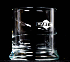 Martini Wermut Tumblerglas, Glas / Gläser Relief-Schwung Logo Weiss RAR!!