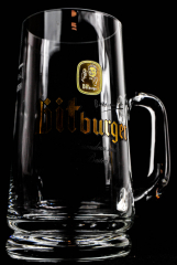 Bitburger, Bier, Bierglas, Exclusive Seidel, Bierkrug 0,4l, sehr altes Glas