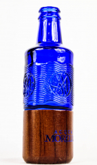 Acqua Morelli Wasser, Glas Blumenvase im typischen Morelli Blau als Flasche