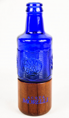 Acqua Morelli Wasser, Glas Blumenvase im typischen Morelli Blau als Flasche