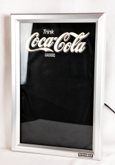 Coca Cola, Neon Schreibtafel aus Aluminium, beleuchtet, incl. Stifte und Schwamm