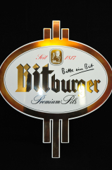 Bitburger Bier, Emaile Werbeschild, Blechschild Premium Pils kl. Ausführung