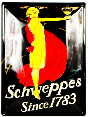Schweppes, Blechschild, Werbeblechschild, Reklameschild, since 1783