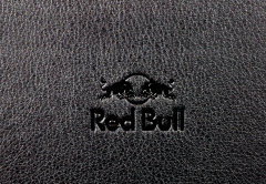 Red Bull Energy, LED beleuchtete Speisekarte im Akkubetrieb, Menükarte in Leder