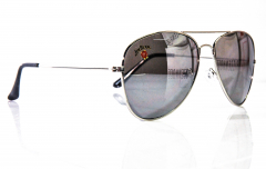 Jim Beam Whisky, Piloten Spiegel Sonnenbrille, Metallgestell, UV 400, Kat. 3