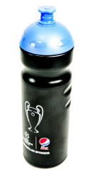 Pepsi Cola, Trinkflasche UEFA Championsleague, Verschlußflasche, schwarz/blau