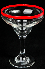 Sierra Tequila, Glas / Gläser Margarita Cocktail Glas, roter Rand