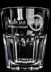 Bacardi Rum, Cocktail Glas / Gläser Tumbler Frozen Daiquiri Reliefstreuung