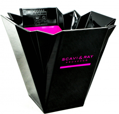 Scavi & Ray Presecco, Design Flaschenkühler, Eiswürfelbehälter, schwarz / pink