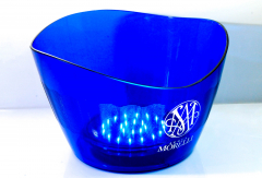 Acqua Morelli, LED Flaschenkühler, Eiswürfelbehälter, Acryl blaue Ausführung