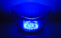 Acqua Morelli, LED Flaschenkühler, Eiswürfelbehälter, Acryl blaue Ausführung