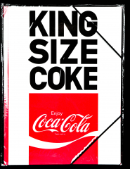 Coca Cola, A4 Format Sammelmappe mit Gummizug, Schulmappe King Size Coke