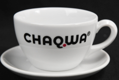 Chaqwa Kaffee, Kaffee Tasse mit Untertasse, Tafelstern Porzellan