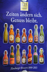 Flensburger Pilsener 125 Jahre Poster, Plakat Zeiten ändern sich III