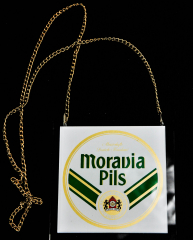 Moravia Pils, Acryl Zapfhahnschild, Tresenschild, eckig