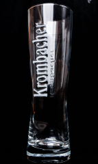 Krombacher Bier, Bierglas, Biergläser, Starcup 0,4 l, m. Griffmulde im Relief weiß