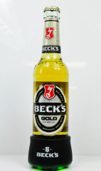 Becks Bier, LED Flaschenkühler für 0,33l und 0,5l Flaschen, mit Eiskühl-Pad