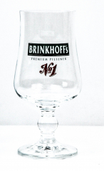 Brinkhoffs Bier, Glas / Gläser Bierglas, Pokalglas mit weiß grün / rotes Logo 0,3l