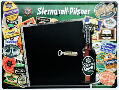 Sternquell Pilsener, 3D Blechschild, Werbeschild Brauverein Plauen Horizontal