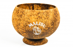 Malibu Rum, Echt Kokosnuß Glas, Becher, Schale, verschiedene Farbgebungen
