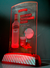 Smirnoff Vodka, LED Speisekartenaufsteller, Tischaufsteller Peppermint Twist
