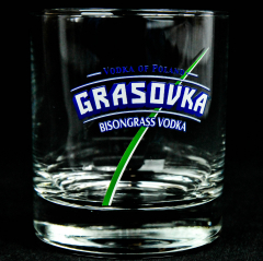 Grasovka Vodka, Glas / Gläser, Vodka Tumbler Büffelgras Cortina 2cl/4cl
