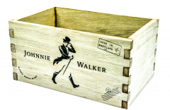 Johnnie Walker Whisky, Echtholz Kiste, Besteckbehälter, Deko-Holzkiste