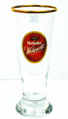 Herforder Bier, Bierglas, Weihnachts Premium Glas 0,25l, Goldrand