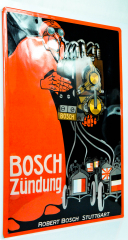 Bosch Zündung, XXL Nostalgie Retro Reklame Blechschild, Werbeschild, gewölbt