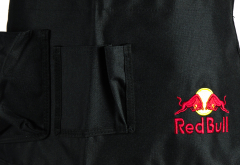 Red Bull waiter apron, bistro apron, short apron with quick release fastener