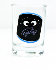 Kleiner Feigling, Glas / Gläser Shotglas Stamper Kurzer Sonderedition Blau