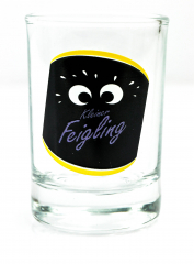 Kleiner Feigling, Glas / Gläser Shotglas, Stamper, Kurzer Sonderedition Gelb