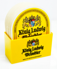 König Ludwig, Bierdeckelständer Acryl incl. 25 x Bierdeckel König Ludwig