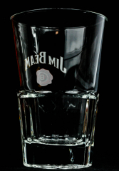 Jim Beam Whisky, Massives Longdrinkglas im Relief, Whiskyglas, alte Ausführung